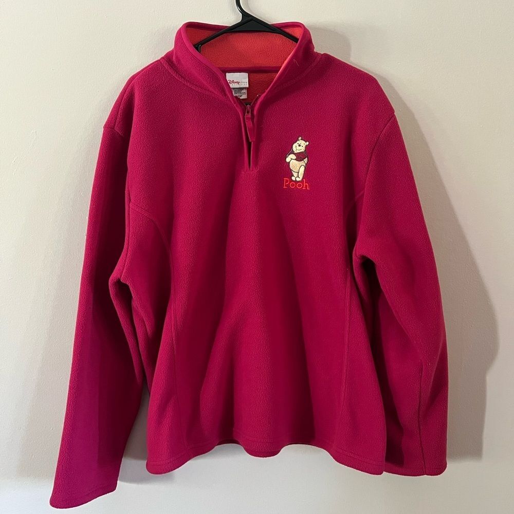 Vintage Disney Exclusive Fleece Pullover Winnie The Pooh 1/4 Zip Sweatshirt XL